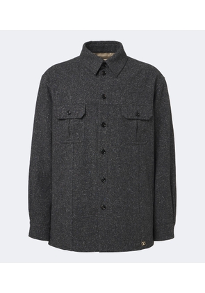 Valentino VLogo wool and silk-blend overshirt