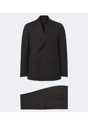 Lardini Checked double-breasted virgin wool blazer