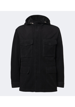 Tom Ford Hooded suede field jacket