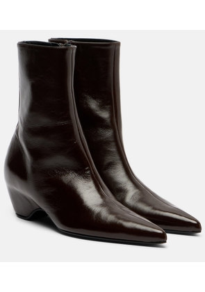 Khaite Sybil leather ankle boots