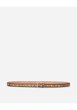Printed Leather Belt Multicolor