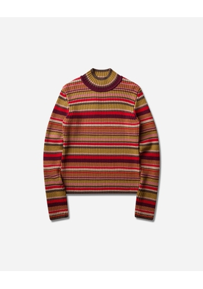 Men s Ribbed Wool Sweater Red