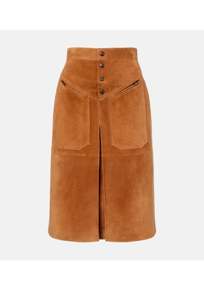 Chloe Suede midi skirt
