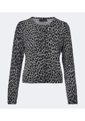 Nili Lotan Keelah leopard-print cashmere cardigan