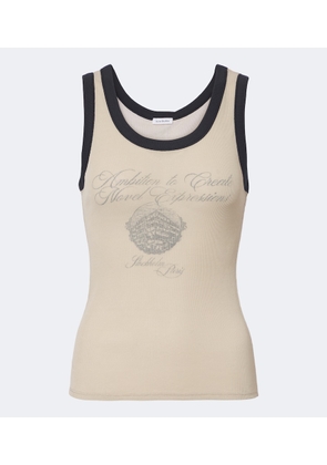 Acne Studios Printed ribbed-knit tank top