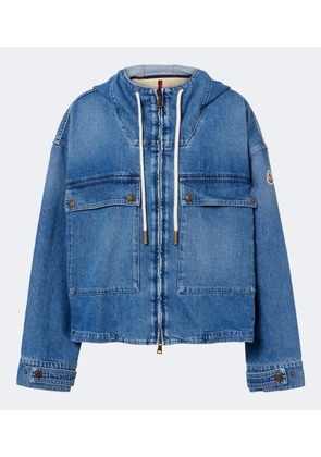 Moncler Ecrevisse layered denim down jacket