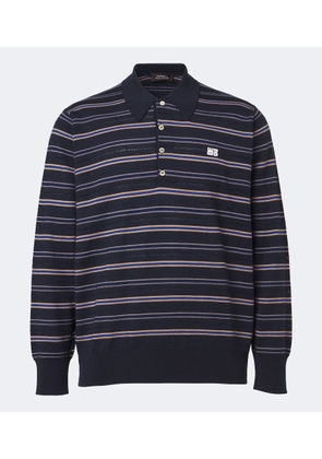 Wales Bonner Beam striped wool polo sweater