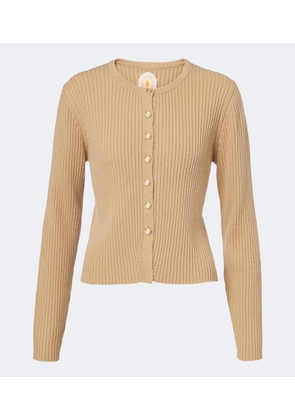 Jardin des Orangers Ribbed-knit wool and cashmere cardigan