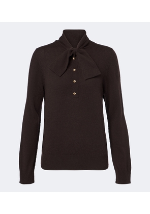 Jardin des Orangers Tie-neck wool and cashmere sweater