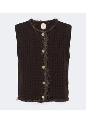 Jardin des Orangers Waffle-knit wool and cashmere sweater vest