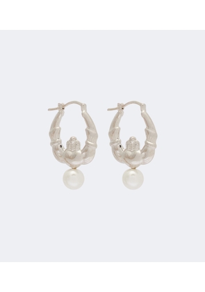 Simone Rocha Faux pearl hoop earrings