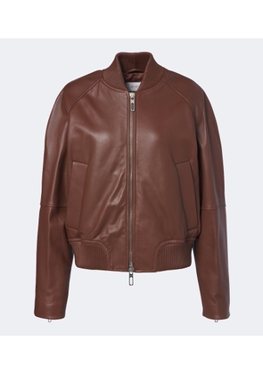 Sportmax Leather bomber jacket