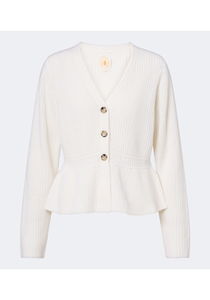 Jardin des Orangers Peplum wool and cashmere cardigan