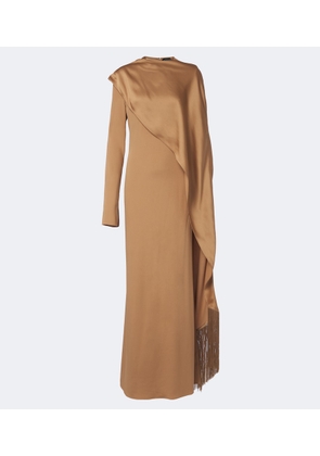 Taller Marmo Mounia caped crepe cady gown