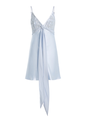Wiederhoeft Exclusive Bias Satin Mini Slip Dress - Moda Operandi