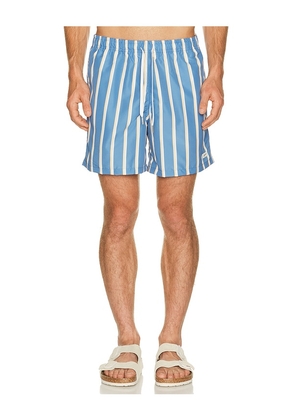 Bather Fine Stripe Swim Trunk in Blue. Size S. Also in M, L, XL/1X.