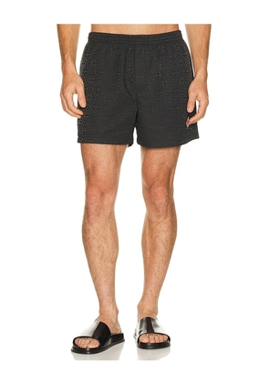 Casablanca Jacquard Swim Shorts in Black. Size S. Also in M, XXL/2X.