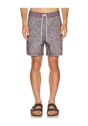 Iron & Resin Aztec Boardshort in Purple. Size 30. Also in 31, 32, 33, 34, 36.