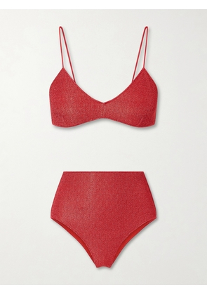 Oséree - Lumière Metallic Lurex Bikini - Orange - small,medium,large,x large