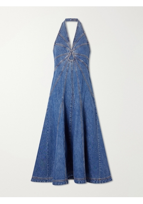 Cult Gaia - Rowyn Denim Midi Dress - Blue - x small,small,medium,large