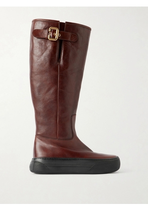 Chloé - Delia Leather Knee Boots - Brown - IT35,IT36,IT37,IT38,IT38.5,IT39,IT40,IT41
