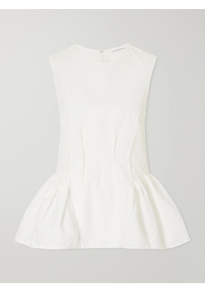 Cecilie Bahnsen - Cbdaimi Cotton-blend Matelassé Blouse - White - UK 4,UK 6,UK 8,UK 10,UK 12