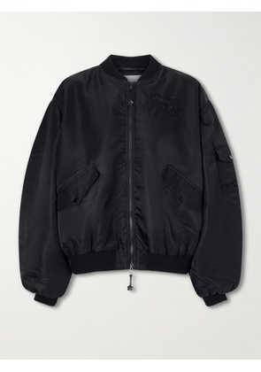 Cecilie Bahnsen - Cbfeilan Knotted Embroidered Shell Bomber Jacket - Black - UK 6,UK 8,UK 10,UK 12,UK 14