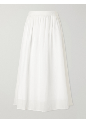 Rosie Assoulin - Easy Does It Cotton-voile Midi Skirt - White - x small,small,medium,large,x large