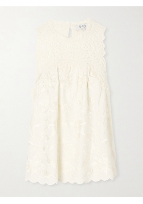 Sea - Alina Lace-embroidered Satin Blouse - Neutrals - xx small,x small,small,medium,large,x large