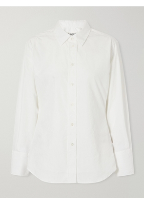 RÓHE - Shaped Crinkled Cotton-blend Poplin Shirt - White - DK32,DK34,DK36,DK38,DK40,DK42,DK44