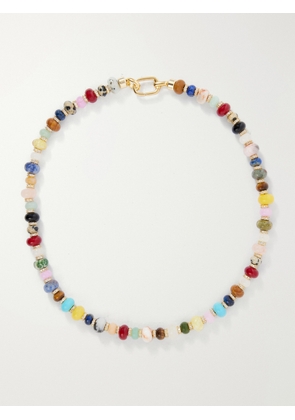 Martha Calvo - Gemstones And Crystals Gold-toned Beaded Necklace - Purple - One size