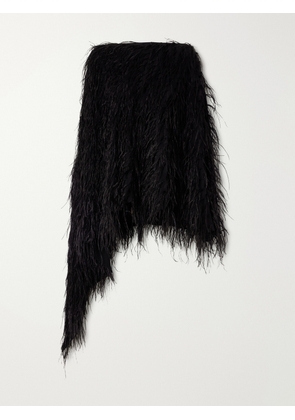 Sharon Wauchob - Feathers-embellished Silk Cape - Black - One size