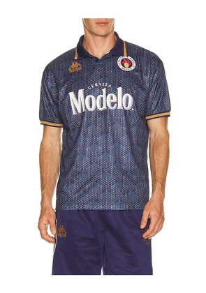 Kappa x Modelo Authentic Sunil Jersey in Navy. Size S. Also in M, L, XL/1X.