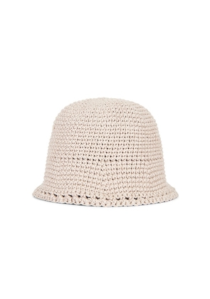 Magda Butrym Crochet Hat in Beige.
