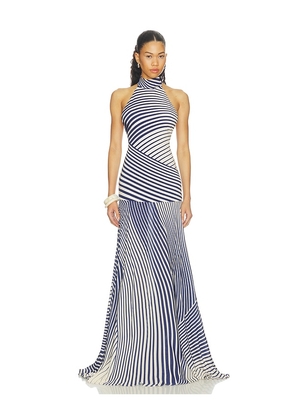 SILVIA TCHERASSI Leonore Dress in Blue. Size XS. Also in S, M.