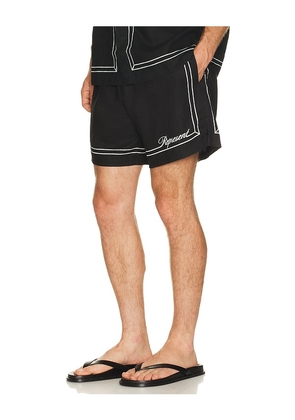 REPRESENT Border Short in Black. Size S. Also in M, L, XL/1X.