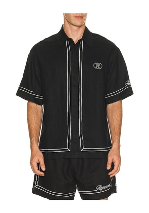 REPRESENT Border Shirt in Black. Size S. Also in M, L, XL/1X.