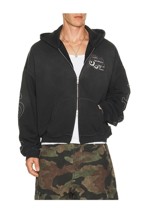 REPRESENT x Beach Boys Endless Summer Zip Through Hoodie in Black. Size S. Also in M, L, XL/1X.