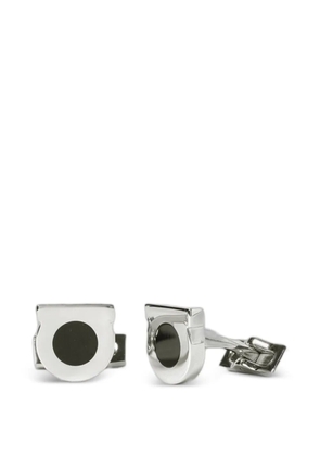 Ferragamo Gancini enamel-detail cufflinks - Silver