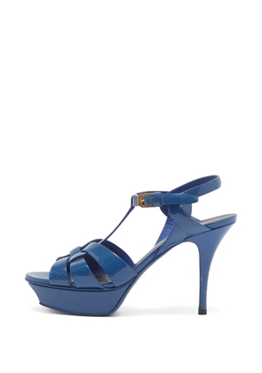Saint Laurent Pre-Owned Tribute platform sandals - Blue