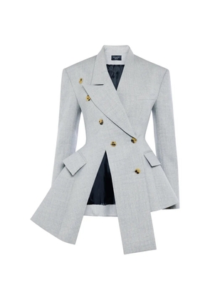 A.W.A.K.E. Mode asymmetric double-breasted jacket - Grey