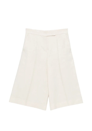 Max Mara Mxmkaki pressed-crease pocket shorts - Neutrals