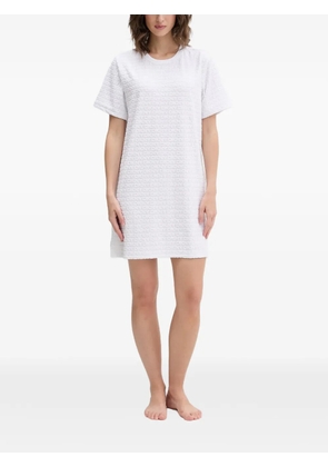 DKNY logo-embossed short-sleeve nightdress - White