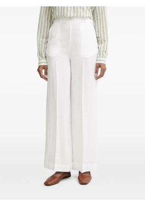Benetton pressed-crease wide-leg trousers - White