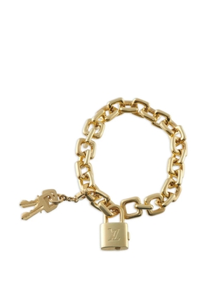 Louis Vuitton Pre-Owned padlock and key bracelet - Gold