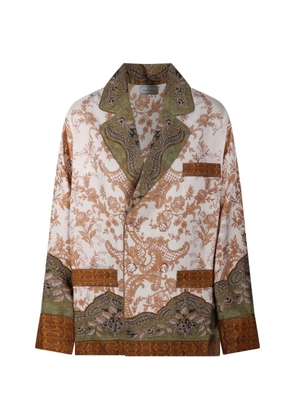 Pierre-Louis Mascia Cialda floral-print double-breasted blazer - Neutrals