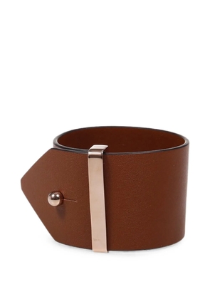 Max Mara Tavola leather bracelet - Brown