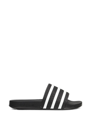 adidas Adilette striped textured slides - Black