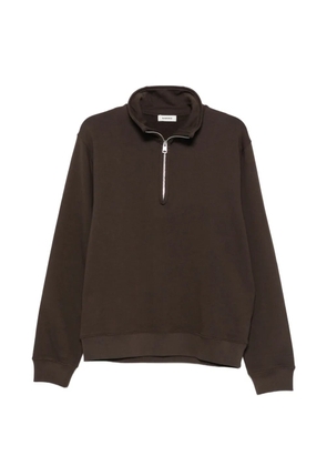 SANDRO quarter-zip funnel-neck sweatshirt - Brown