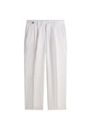 Tommy Hilfiger pinstripe-pattern pleated trousers - White